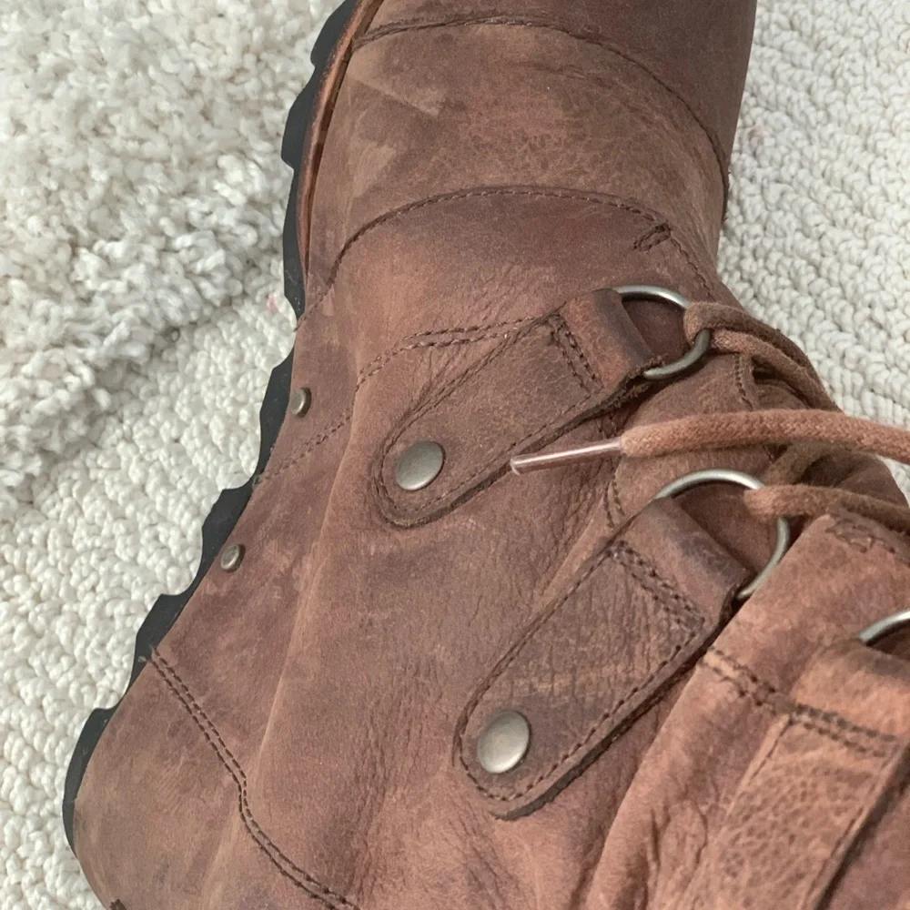 Sorel Woman’s Wedge Brown Lace-Up Ankle Boot